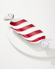 Tommy Bahama | Peppermint Candy Dish / Red/White