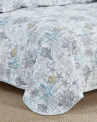 Tommy Bahama | Beach Bliss 3-Piece King Quilt Set / Grey