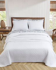 Tommy Bahama | Solid King Quilt/Sham Set / White