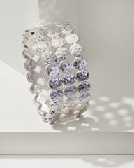Tommy Bahama | Marco Island Textured Disc Statement Bangle / Silver