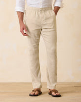 Tommy Bahama | Big & Tall Beach Coast Linen-Blend Elastic-Waist Pants / Stone Khaki