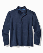 Tommy Bahama | Big & Tall Monstera Fade IslandZone® Half-Zip Sweatshirt / Blue Note