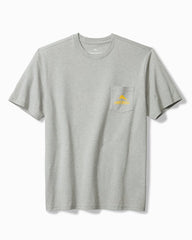 Tommy Bahama | Big & Tall Old Dog, Cue Tricks Graphic Pocket T-Shirt / Grey Heather
