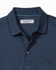 Tommy Bahama | Big & Tall Bay Stripe IslandZone® Polo / Ocean Deep