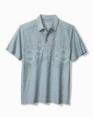 Tommy Bahama | Big & Tall Palm Coast Hibiscus Border IslandZone® Polo / Sterling Blue