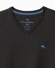 Tommy Bahama | Big & Tall Bali Skyline V-Neck Long-Sleeve T-Shirt / Black
