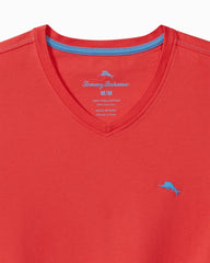 Tommy Bahama | Big & Tall Bali Skyline V-Neck Long-Sleeve T-Shirt / Zanzibar Red