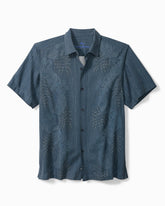 Tommy Bahama | Big & Tall Bali Border Silk Camp Shirt / Navy