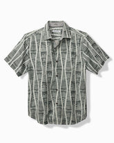 Tommy Bahama | Big & Tall Boardwalk Blues Silk Camp Shirt / Carbon Grey