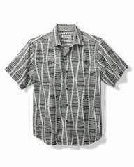 Tommy Bahama | Big & Tall Boardwalk Blues Silk Camp Shirt / Carbon Grey