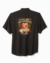 Tommy Bahama | Big & Tall Call Me Old Fashioned Silk Camp Shirt / Black