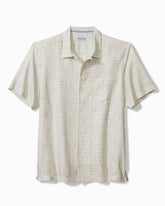 Tommy Bahama | Big & Tall Coconut Point Prismatic Check IslandZone® Camp Shirt / Froth