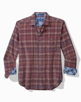 Tommy Bahama | Big & Tall Coastline Cord Stretch Harbor Check Shirt / Aged Claret