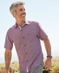 Tommy Bahama | Big & Tall Coconut Point Beachcomber Geo IslandZone® Camp Shirt / After Dark