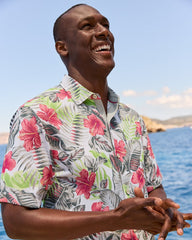 Tommy Bahama | Big & Tall Coconut Point Hibiscus Shores IslandZone® Camp Shirt / Summer Grey