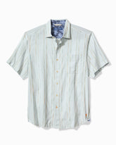 Tommy Bahama | Big & Tall Sonora Stripe Linen-Blend Short-Sleeve Shirt / Dew Drop