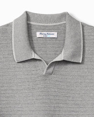 Tommy Bahama | Big & Tall Coolside Harbor IslandZone® Sweater Polo / Grey Heather