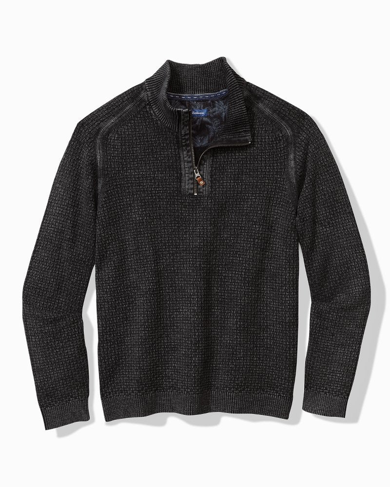 Tommy Bahama | Big & Tall Sunbreak Half-Zip Sweater / Black