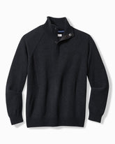 Tommy Bahama | Big & Tall Shoreline Surfcomber Snap-Mock Sweater / Black