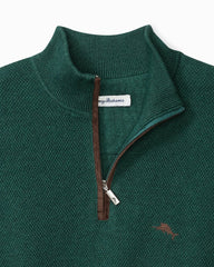 Tommy Bahama | Big & Tall Marlin Luxe Half-Zip Sweater / Seaway Heather