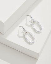 Tommy Bahama | Sanibel Island Crystal Link Drop Earrings / Silver