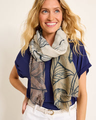 Tommy Bahama | Block Bouquet Wrap Scarf / Camel
