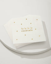Tommy Bahama | Fa-La-La Cocktail Napkins / White