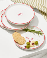 Tommy Bahama | Holiday Appetizer Plates—Set of 4 / Red