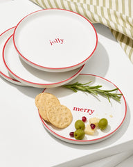 Tommy Bahama | Holiday Appetizer Plates—Set of 4 / Red