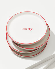 Tommy Bahama | Holiday Appetizer Plates—Set of 4 / Red