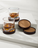 Tommy Bahama | Leather Coasters—Set of 4 / Brown