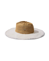 Tommy Bahama | Melissa Lux Fringe Raffia Hat / Natural/White/Silver