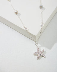 Tommy Bahama | Island Essence Silver Starfish Pearl Necklace / Silver
