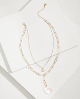 Tommy Bahama | Tropical Blooms Hibiscus Charm Layered Necklace / Pink