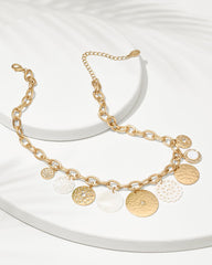 Tommy Bahama | Madeira Mother of Pearl Statement Necklace / Gold