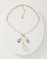 Tommy Bahama | Tidal Treasure Pearl and Stone Charm Necklace / Gold