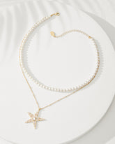 Tommy Bahama | Moments in Paradise Star Layered Pearl Necklace / Gold