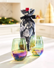 Tommy Bahama | Upcycled Wine Bottle Gift Bag / Black