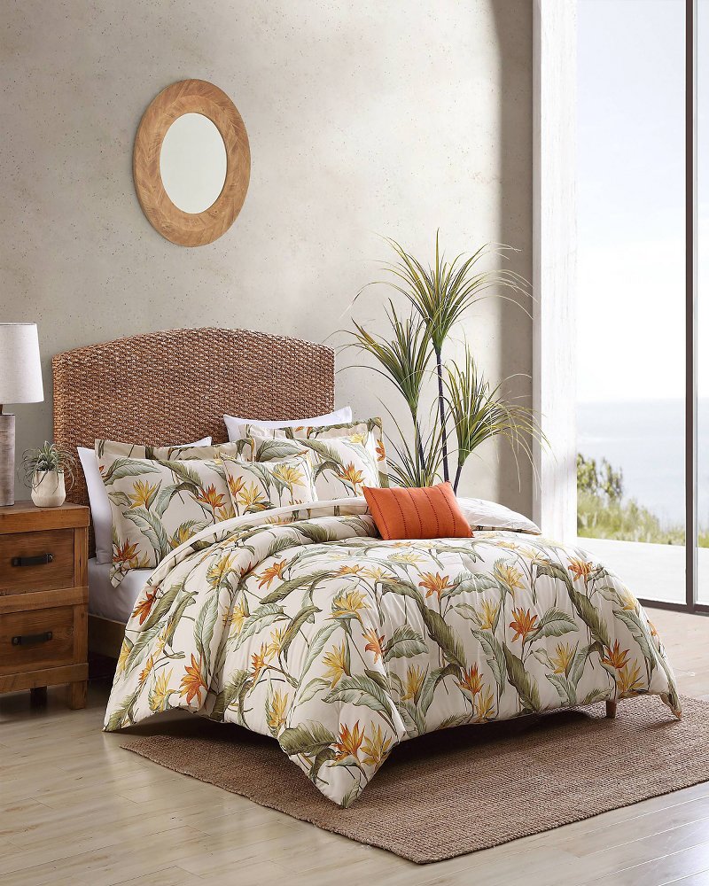 Tommy Bahama | Birds of Paradise 5-Piece King Comforter Set / Ivory Cream