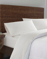 Tommy Bahama | Pineapple Pinstripe 4-Piece Queen Sheet Set / Yellow