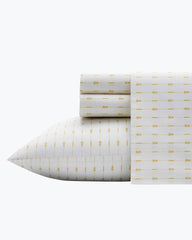 Tommy Bahama | Pineapple Pinstripe 4-Piece Queen Sheet Set / Yellow