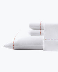 Tommy Bahama | Solid 4-Piece King Sheet Set - Orange / Orange Flame/White