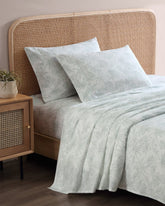 Tommy Bahama | Pen and Ink 4-Piece Queen Sheet Set / Spring Green