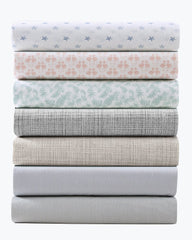 Tommy Bahama | Raffia Linen Queen Sheet Set / Grey
