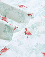 Tommy Bahama | Flamingo Santa 4-Piece Queen Sheet Set / Red/Green