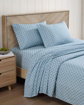Tommy Bahama | Coastal Batik Blue 4-Piece King Sheet Set / Blue