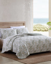 Tommy Bahama | Maui Palm 3-Piece Full/Queen Quilt Set / Green