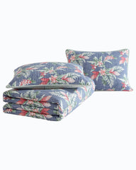 Tommy Bahama | Floral Enchantment Reversible 3-Piece King Quilt Set / Deep Blue