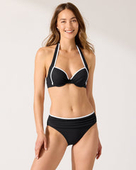 Tommy Bahama | Island Cays Cabana Underwire Halter Bikini Top / Black