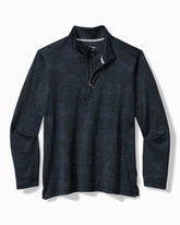Tommy Bahama | Monstera Fade IslandZone® Half-Zip Sweatshirt / Black